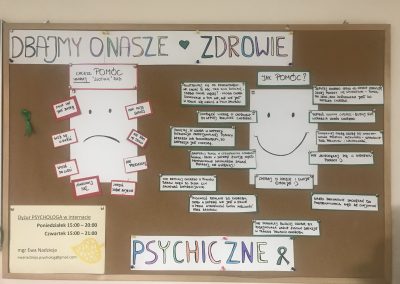 Zdjęcie gazetki ściennej zdrowie psychiczne