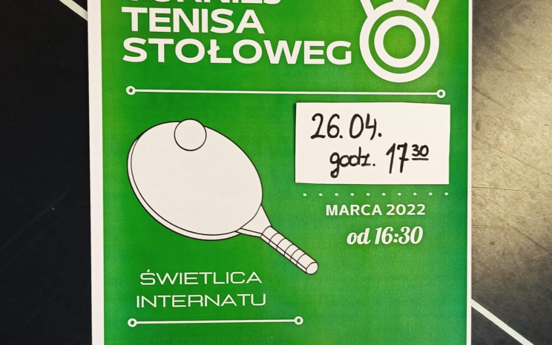 Turniej Tenisa Stołowego w internacie